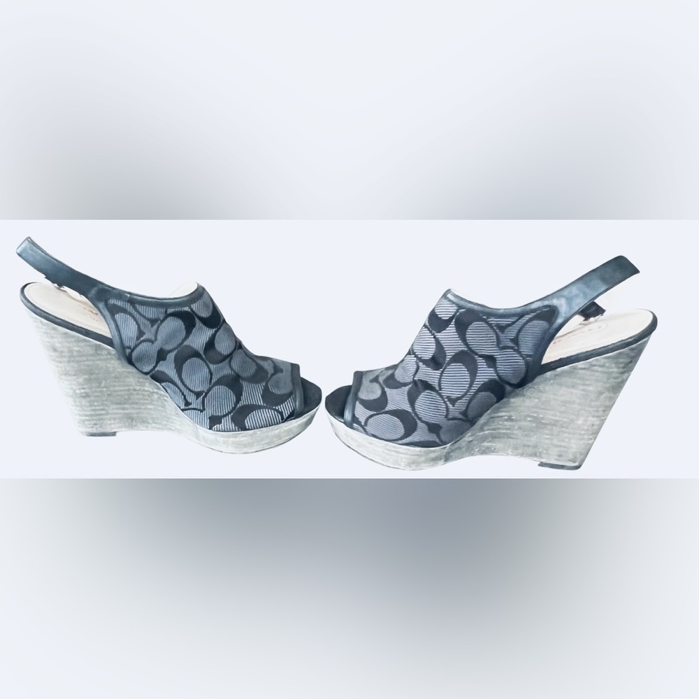 Coach Platform Wedge Sandals “Janet” Size 6.5 B - Picture 5 of 9